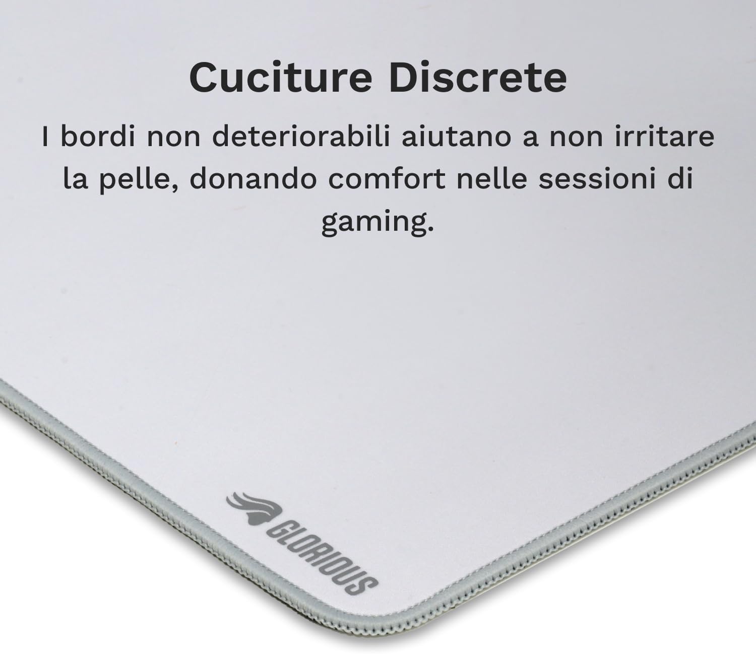 Thumbnail 3 de GLORIOUS Gaming Mouse Pad GMP 2 XXL 2XL bianco (915×460×3 mm) con bordi cuciti e base antiscivolo