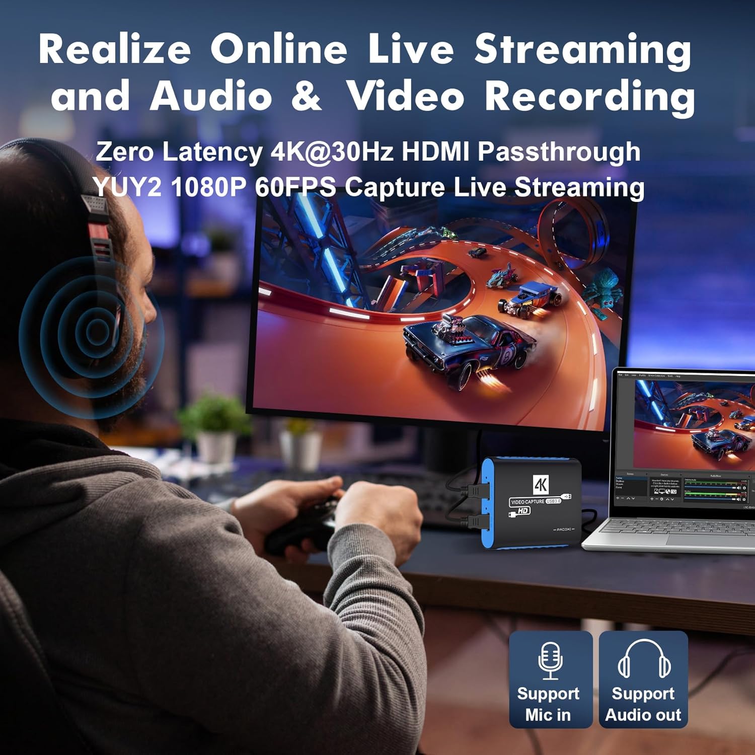 Thumbnail 4 de Capture Card for Nintendo Switch, Steam Deck, and More — 1080p60 with 4K Passthrough