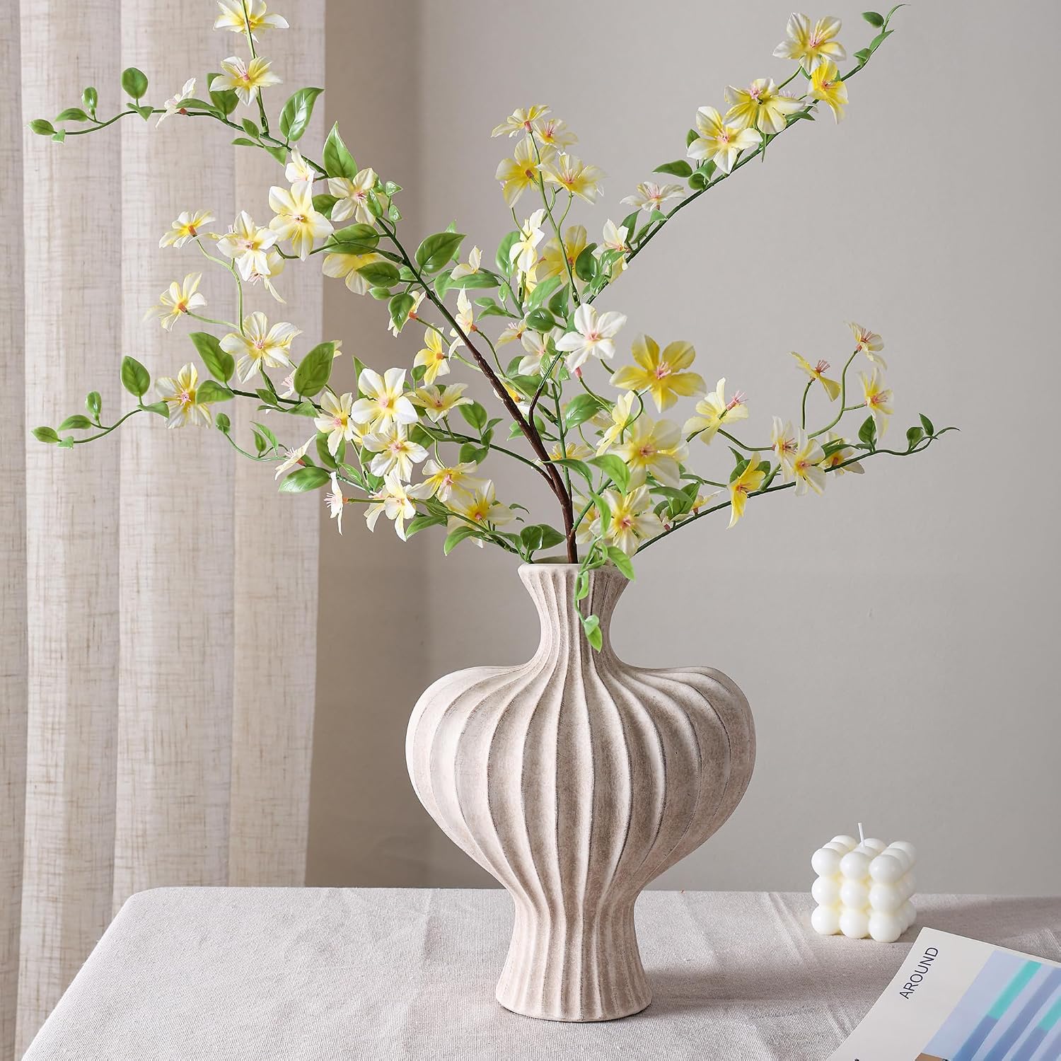 Thumbnail 3 de Ceramic Flower Vase 11 in