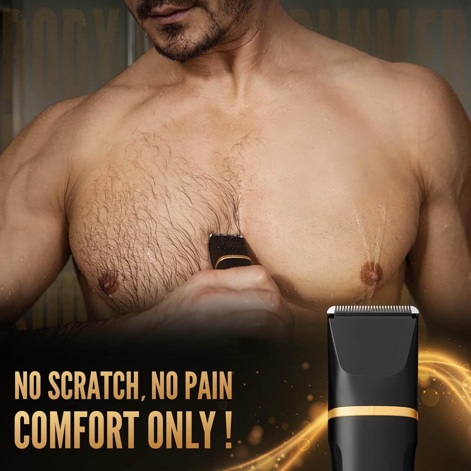 Detalle de Risina Body Trimmer for Men: 2-in-1 Groin & Body Hair Trimmer with Ceramic Blades