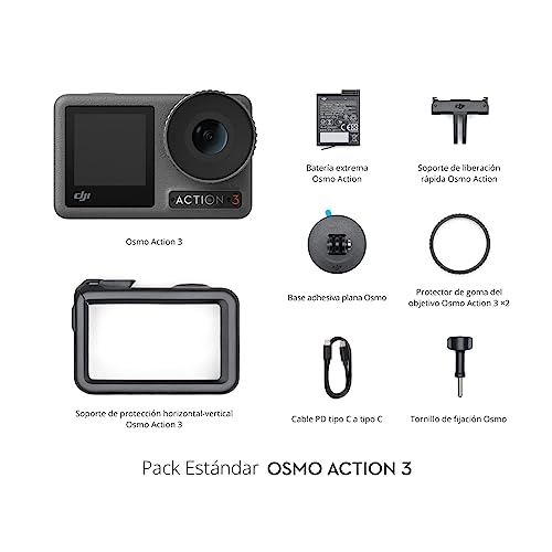 Thumbnail 4 de DJI Pack Estándar Osmo Action 3: Cámara de acción 4K con doble pantalla, HorizonSteady y sumergible a 16 m