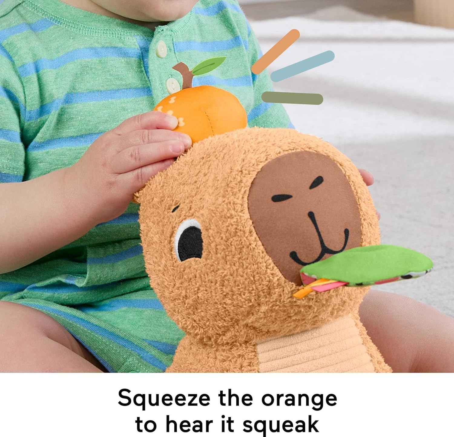 Thumbnail 2 de Fisher-Price Marmotta Coccole e Merenda: peluche sensoriale per neonati (HYR54)