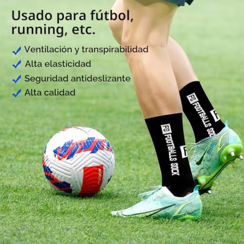 Detalle 2 de AVABEST calcetines deportivos antideslizantes, 2 pares, blancos, talla 39-46
