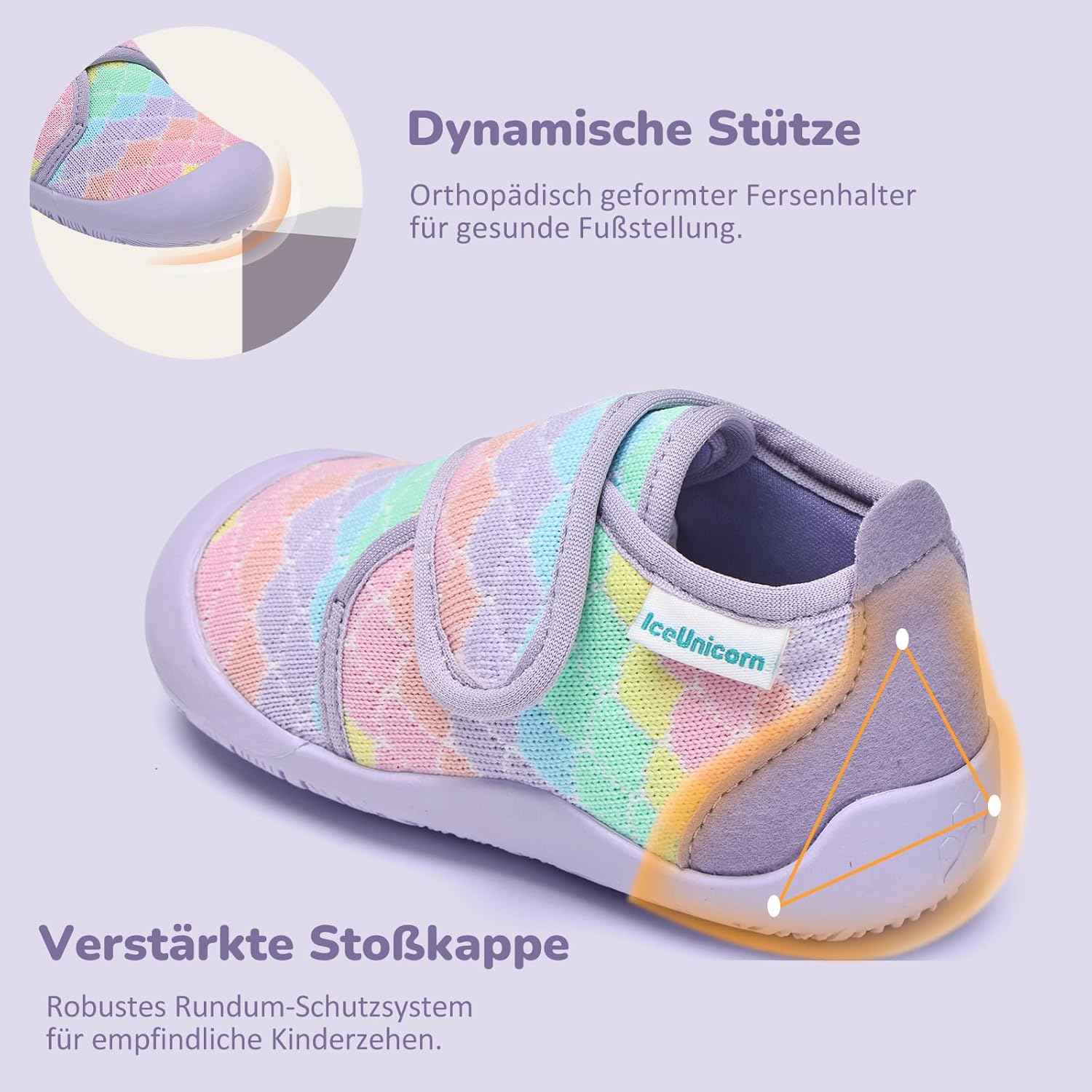 Detalle de IceUnicorn Hausschuhe Kinder Barfußschuhe – atmungsaktiv, rutschfest und bequem