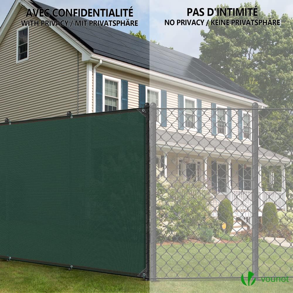 Thumbnail 6 de VOUNOT Privacy Netting 1.8×10m Garden Screening: 95% Shading, UV-Resistant HDPE, Easy Install Privacy Fencing