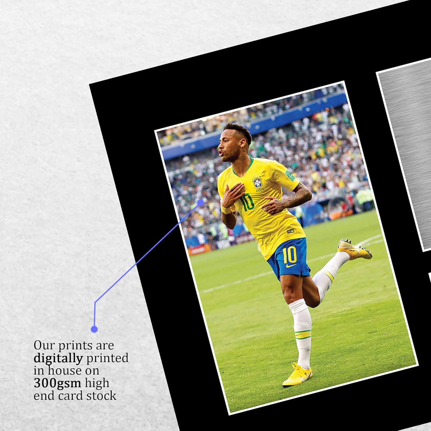 Thumbnail 3 de HWC Trading A4 Neymar Jr Brazil Gifts Printed Signed Autograph Picture
