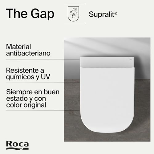 Thumbnail 5 de Roca The Gap A80173200B — Tapa y asiento Supralit blanco 🚽