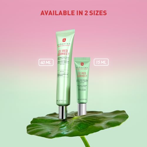 Thumbnail 9 de Erborian CC Red Correct Anti-Redness Tinted Cream with Centella Asiatica, Panthenol and Bisabolol — Light Green Shade, SPF 30 (40ml)