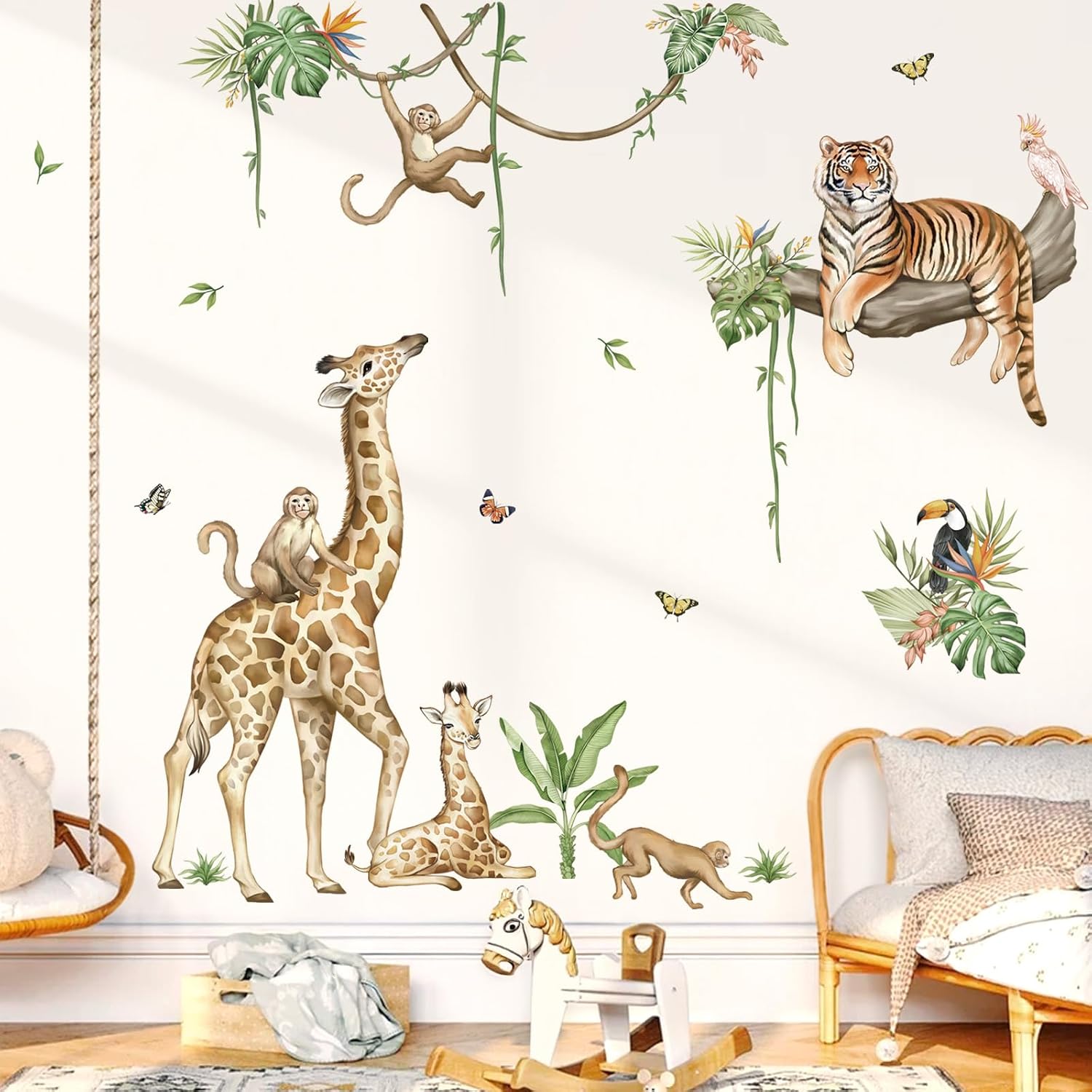 Detalle 2 de wondever Jungle Animal Wall Stickers