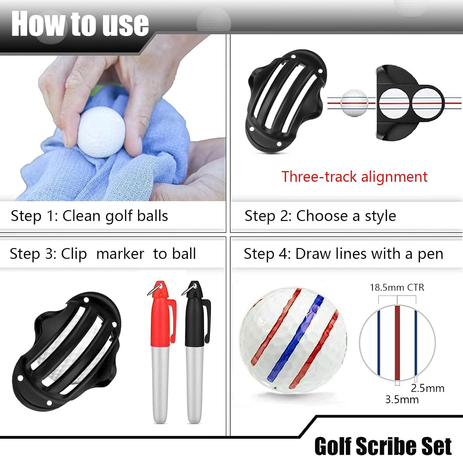 Detalle 2 de Golf Ball Line Marker Tool, ABS