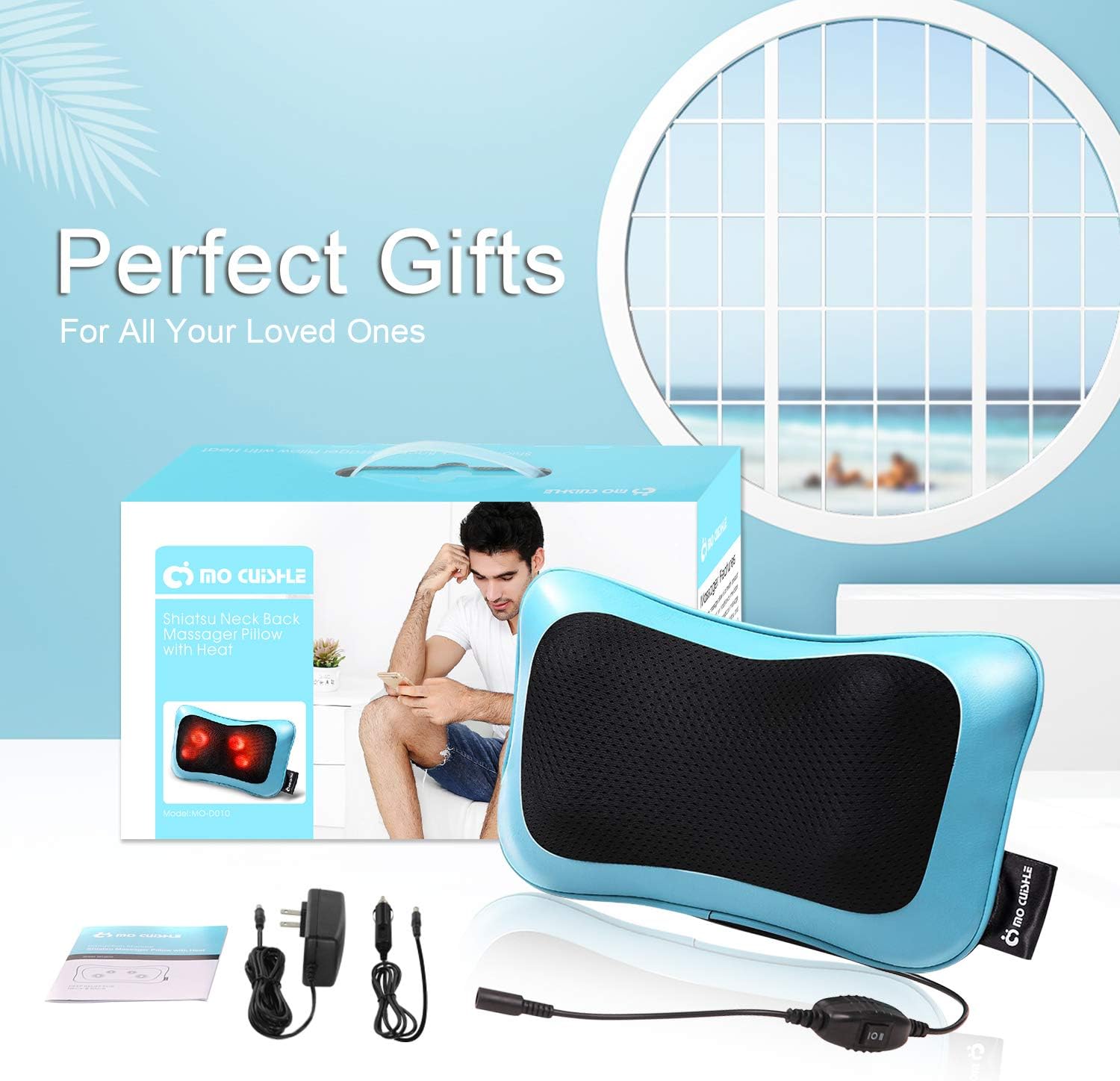 Thumbnail 5 de MOCUISHLE Shiatsu Neck Back Massager Pillow with Heat – deep kneading for neck, back, shoulders and more