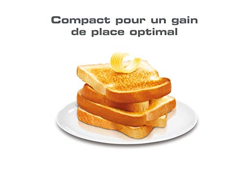 Detalle de Tefal Grille-pain compact 1 fente extra-large 850 W – Blanc