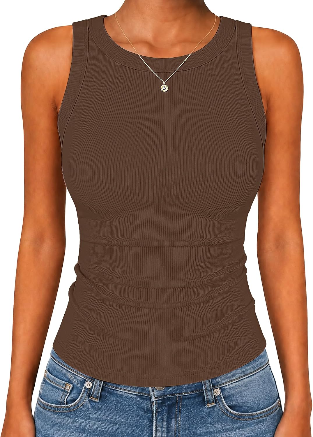 Thumbnail 6 de GAYHAY Women's Ribbed Tank Tops: High Neck, Sleeveless, Soft Stretchy Slim Fit