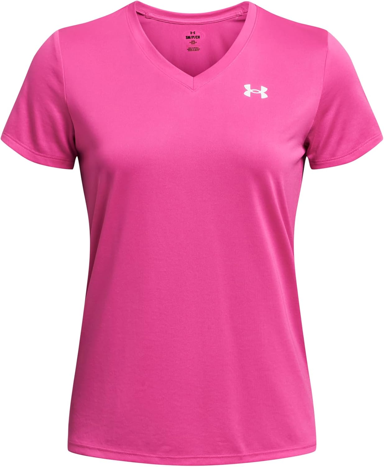 Detalle de Under Armour Damen Tech Short Sleeve V-Neck T-Shirt – leicht, flexibel und kühl im Training
