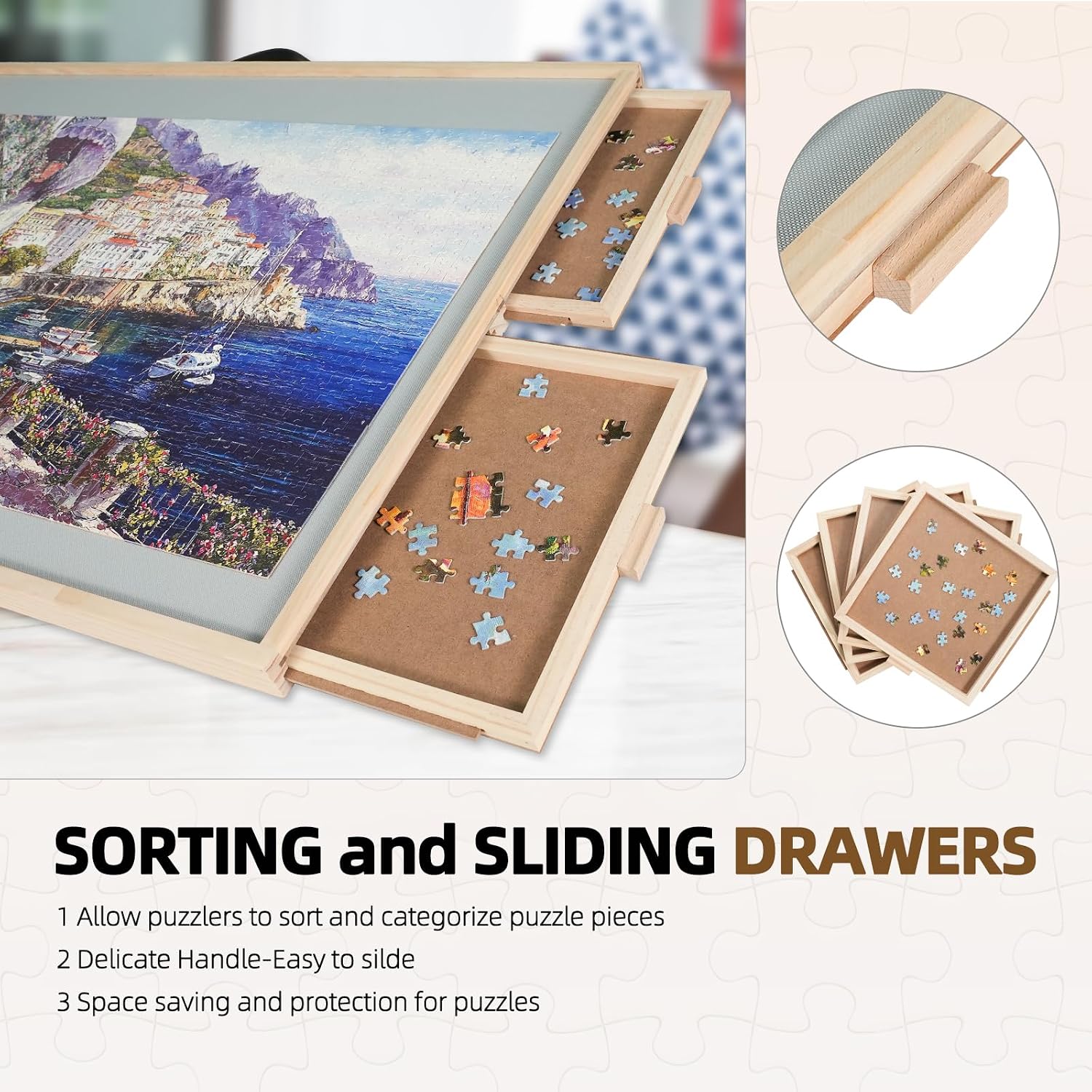 Thumbnail 3 de ALL4JIG 1500 Pieces 2-in-1 Tilting & Rotating Puzzle Board for Adults