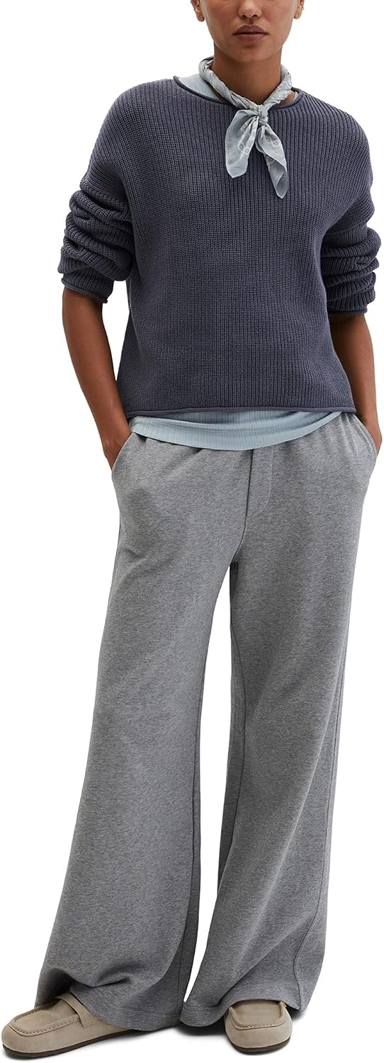 Detalle de Marc O'Polo Damen Pullover 602605960171 – klassischer Alltagspulli