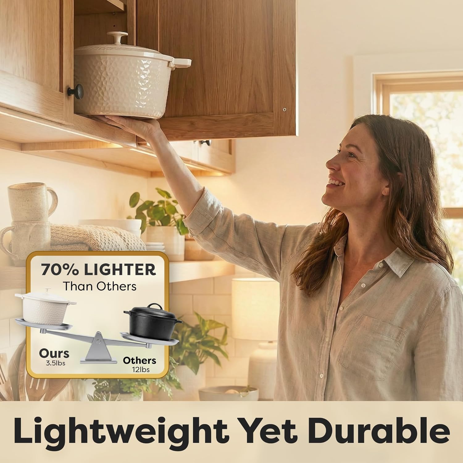 Thumbnail 1 de Gotham Steel Hammered 5 Qt Lightweight Dutch Oven with Lid & Holders