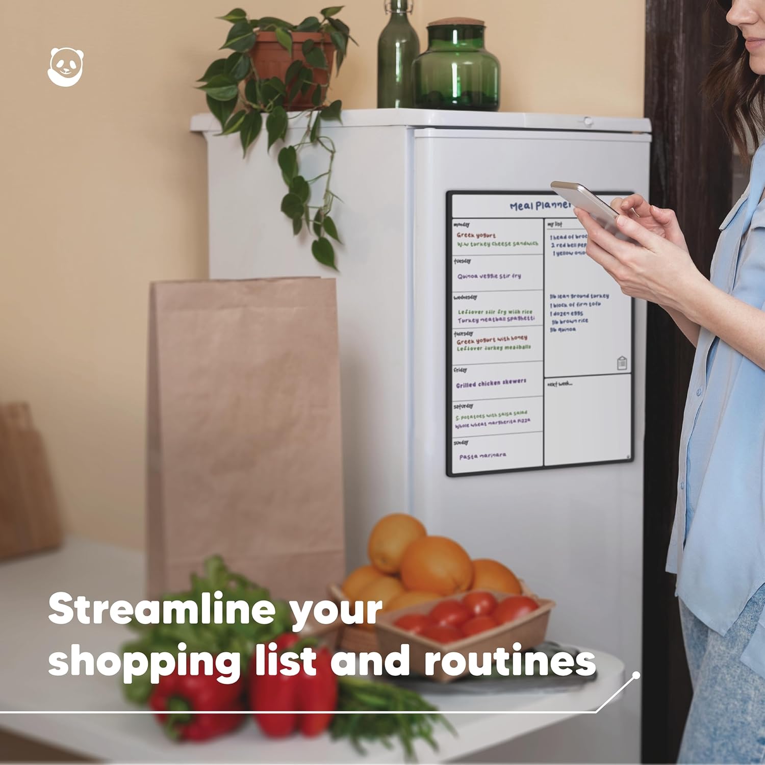 Thumbnail 4 de Smart Panda A3 Magnetic Whiteboard Fridge Calendar