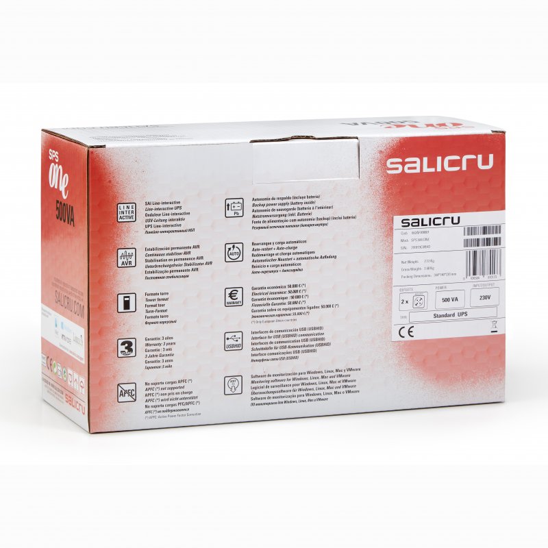 Thumbnail 2 de Salicru SPS One 700VA 360W (minitorre line-interactive) con USB para proteger y apagar tu PC