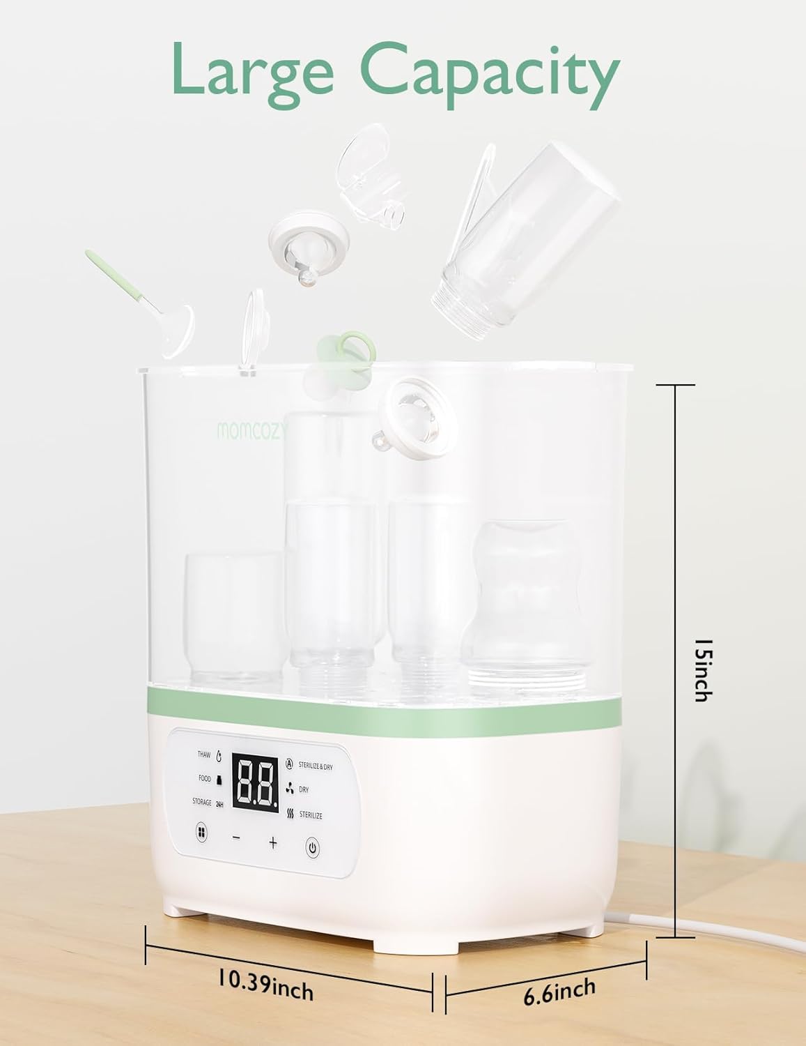 Detalle 2 de Momcozy 8-in-1 Steam Sterilizer and Dryer for Bottles