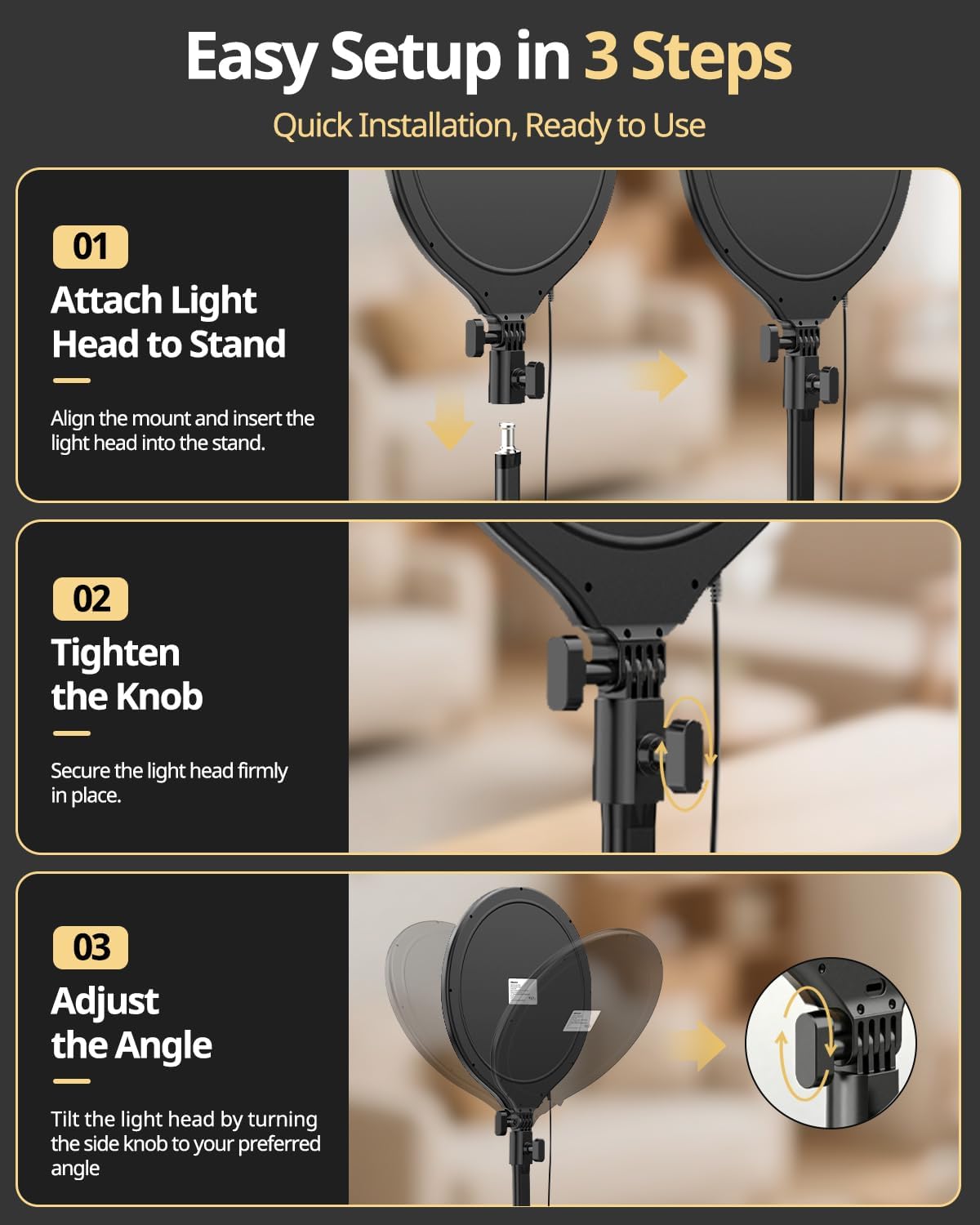 Thumbnail 6 de UBeesize Desk Ring Light 10-inch