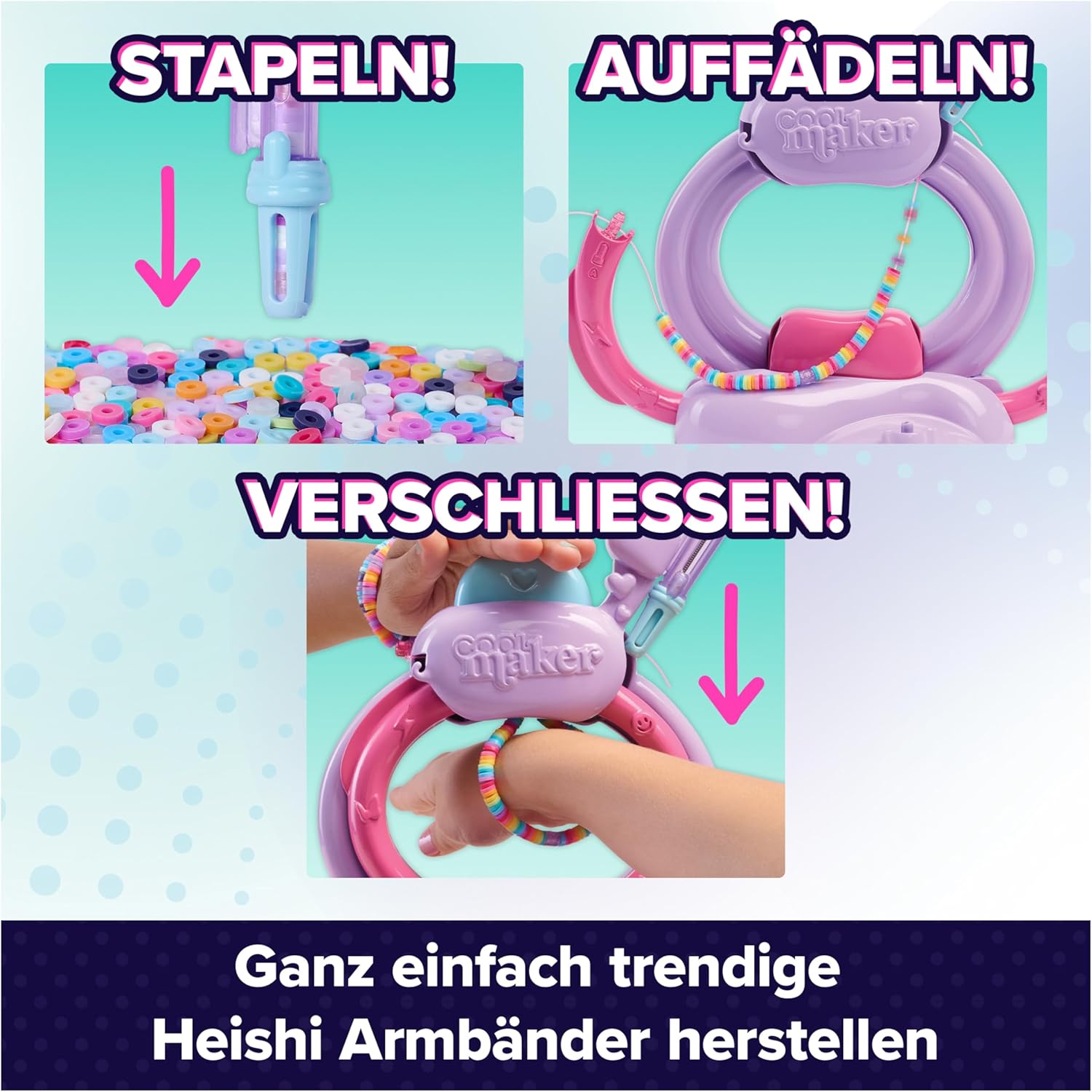 Thumbnail 1 de Cool MAKER Stack'd Heishi Armband Studio – DIY-Armband-Set mit über 1220 Perlen und automatischem Auffädeln
