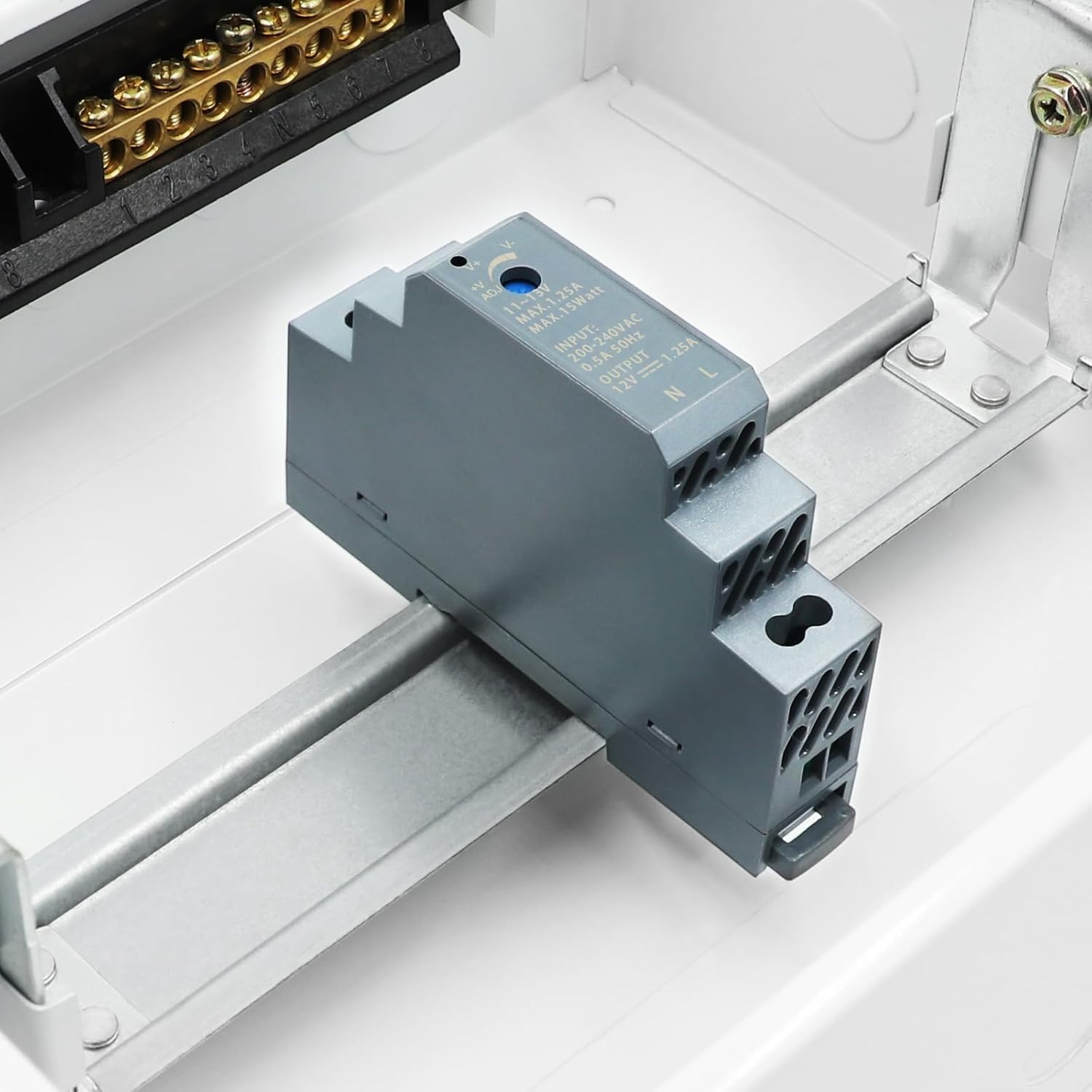 Thumbnail 2 de AGOTD Hutschienen-Netzteil 15 W, 12 V (1,25 A) – DIN-Schienen-Transformator für TS 35