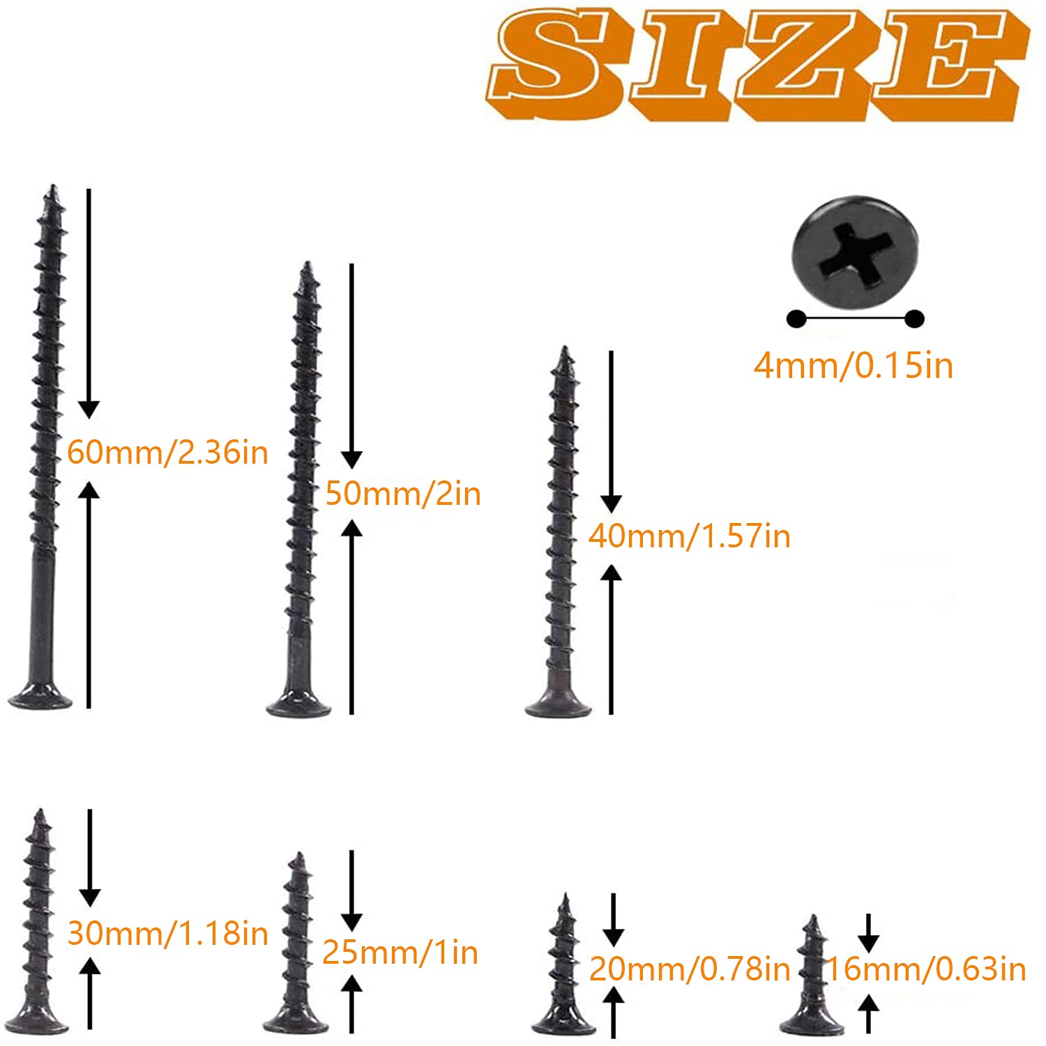Thumbnail 1 de TAIANJI 180-piece M4 wood screw assortment 🪛