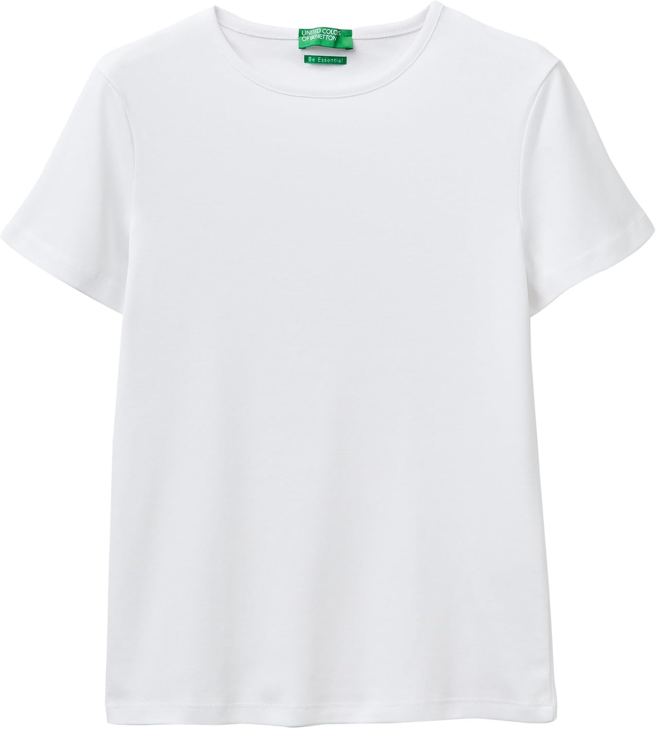 Detalle 2 de United Colors of Benetton T-Shirt Donna – T-Shirt in costina, slim fit, girocollo e maniche corte in 100% cotone