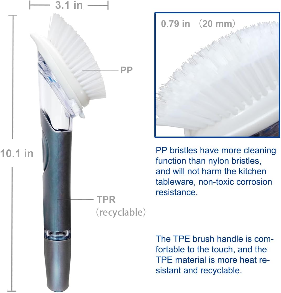 Detalle 2 de CELOX Soap-Dispensing Dish Brush, Gray