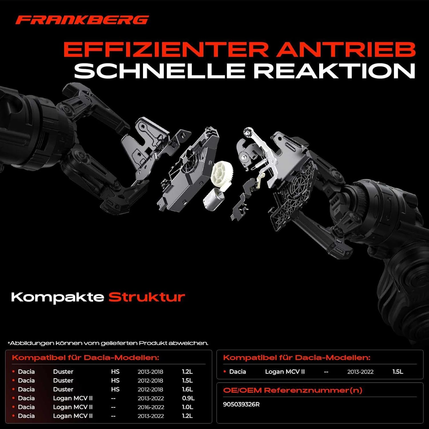 Detalle de Frankberg APMTLA2203877 – 2-biegunowy zamek klapy bagażnika, OEM 905039326R
