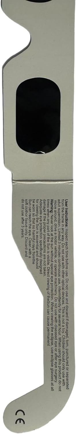 Detalle 2 de VOLTNGO Lot de 2 lunettes d’éclipse solaire certifiées ISO 12312-2 et CE – Observation sûre du 12 août 2026