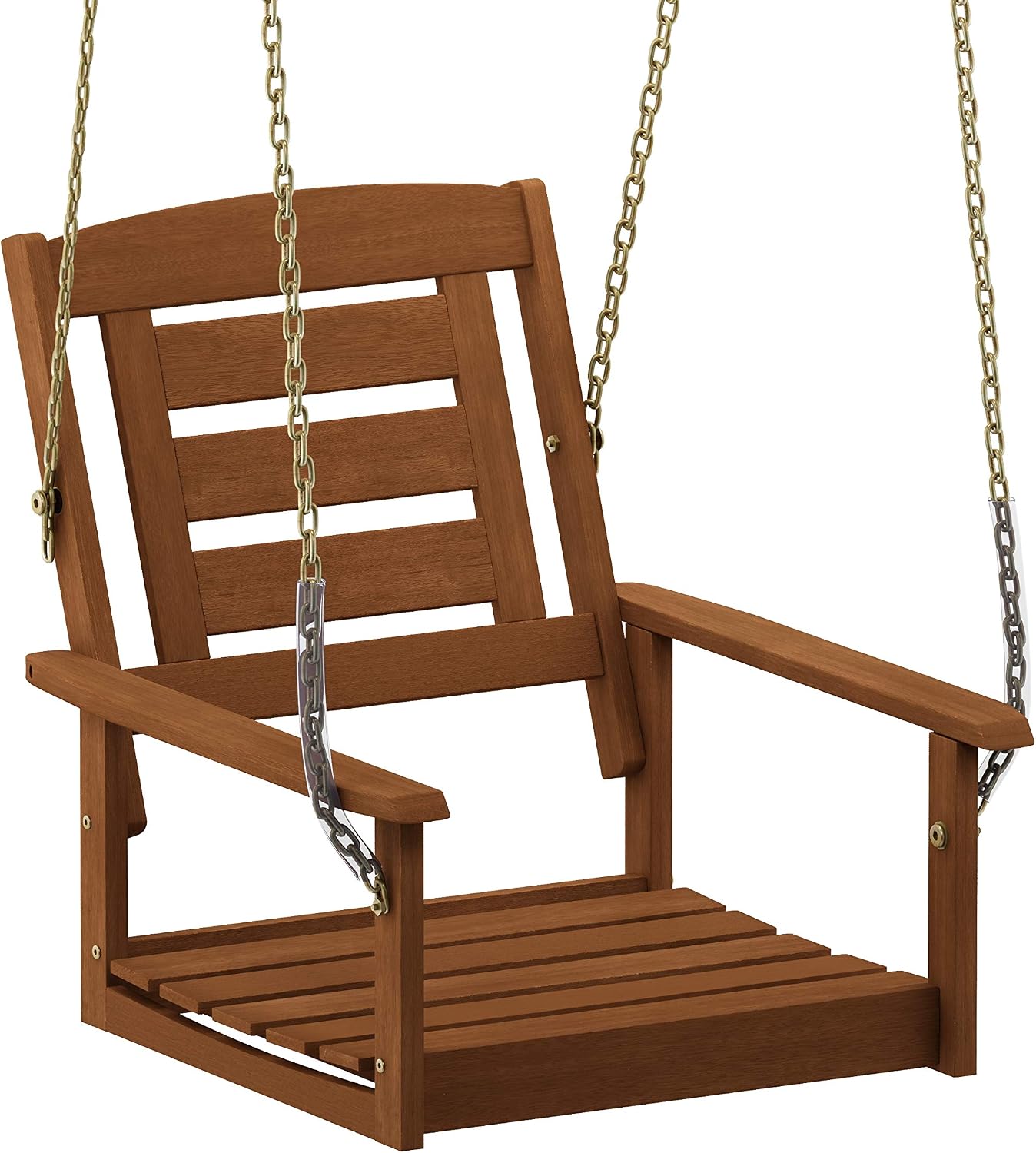 Thumbnail 6 de Furinno TIOMAN outdoor hanging wooden swing in Natural Meranti with metal chains