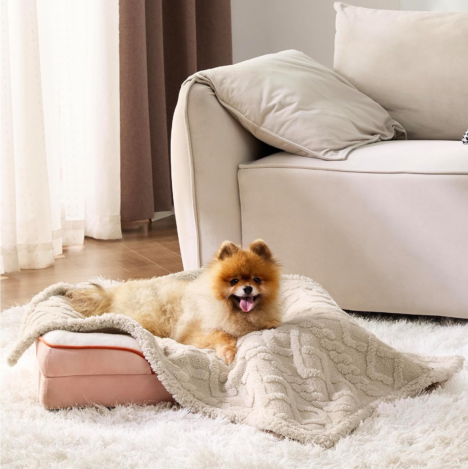 Thumbnail 4 de LE SURE Washable Dog Blanket Small (80x60cm) – waterproof pet throw in cream