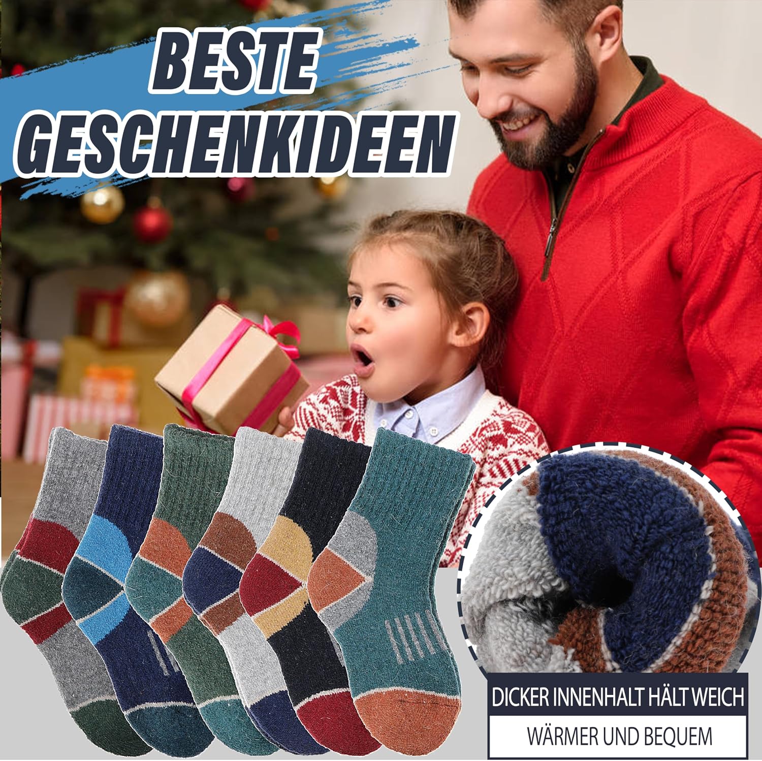 Thumbnail 4 de EBMORE Merino Kindersocken 6 Paar