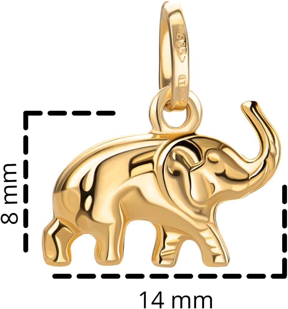 Thumbnail 2 de Ciondolo piccolo elefante in oro giallo 585/14 k, PRINS JEWELS