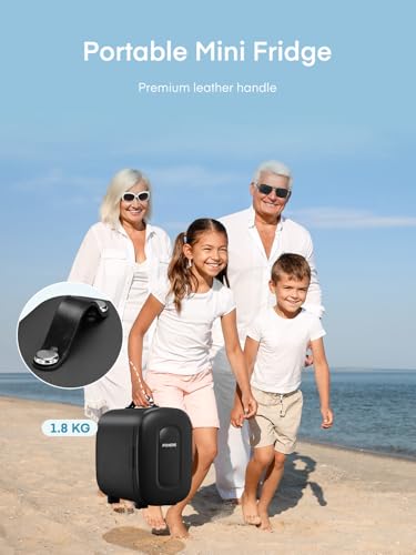 Detalle de FOHERE Mini Fridge Portable 5L: Quiet 12V/240V Cooler & Warmer for Home, Office, Car