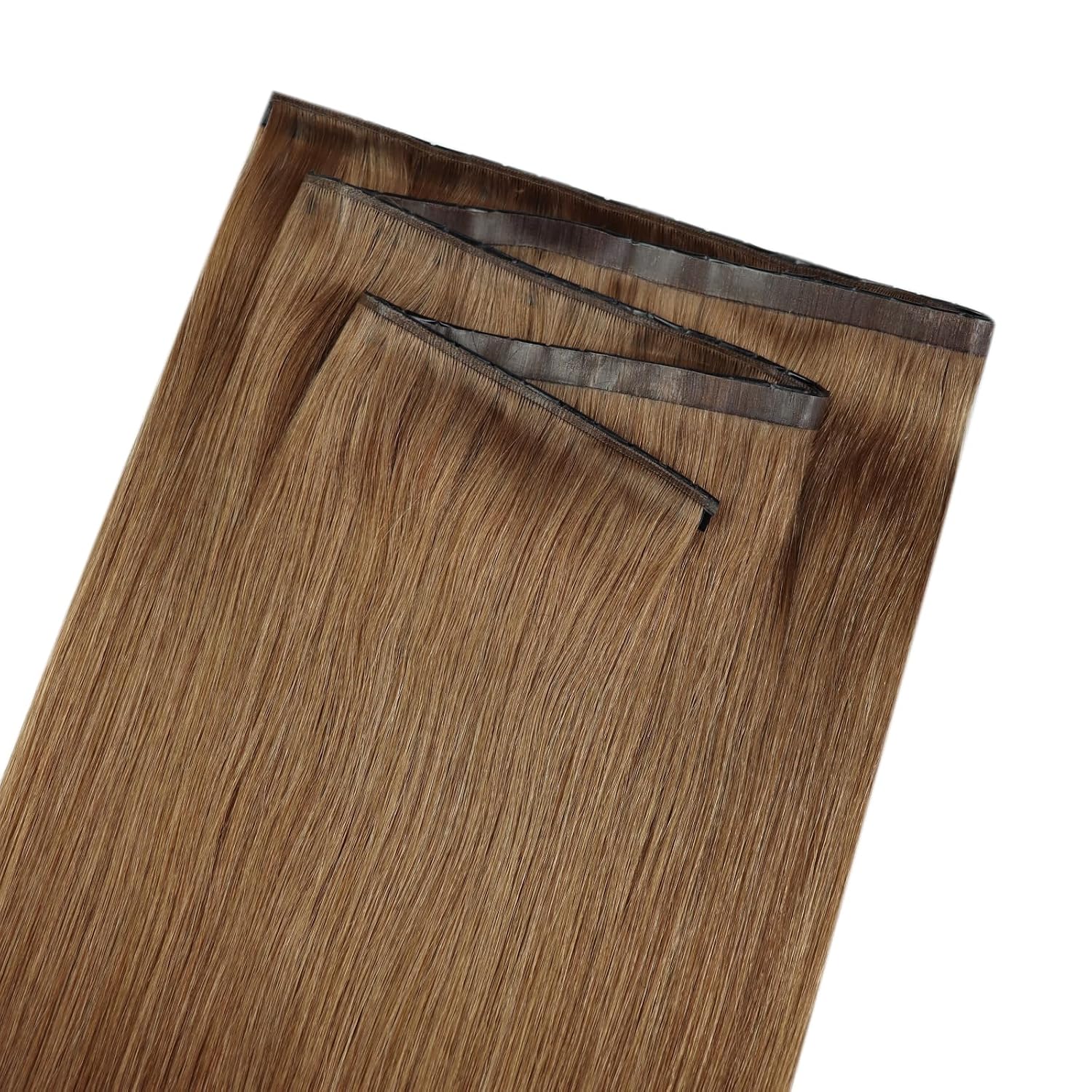 Thumbnail 6 de Fshine Butterfly Extensions Rotbraun – 50 cm, 100 g, Echthaar mit PU-Weft