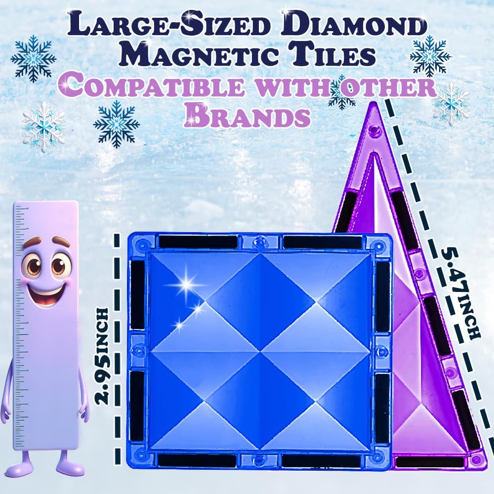 Thumbnail 4 de Little Pi 102pcs Magnetic Tiles Castle 🧩