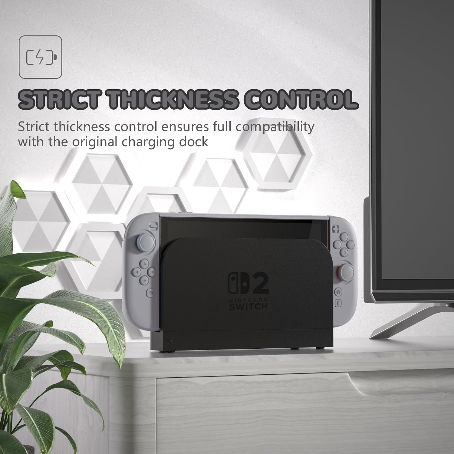 Thumbnail 3 de PlayVital Solid Color Series Protective Case for Nintendo Switch 2 (New Hope Gray)