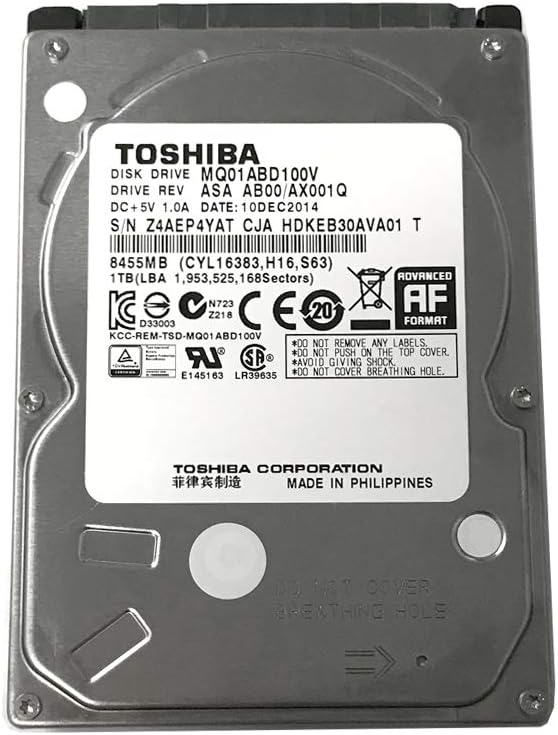 Detalle 2 de 東芝 MQ01ABD100V 2.5インチ内蔵HDD 1TB・5400RPM・SATA 3.0Gb/s・8MBキャッシュ