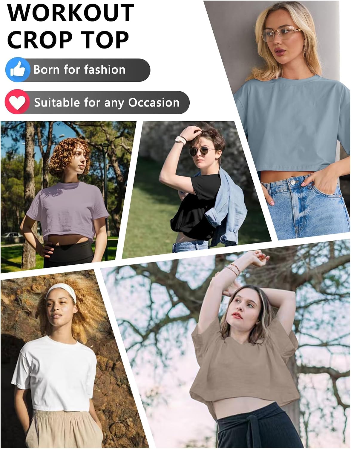 Thumbnail 1 de Dalavch Women's Crop Top 4/6-Pack