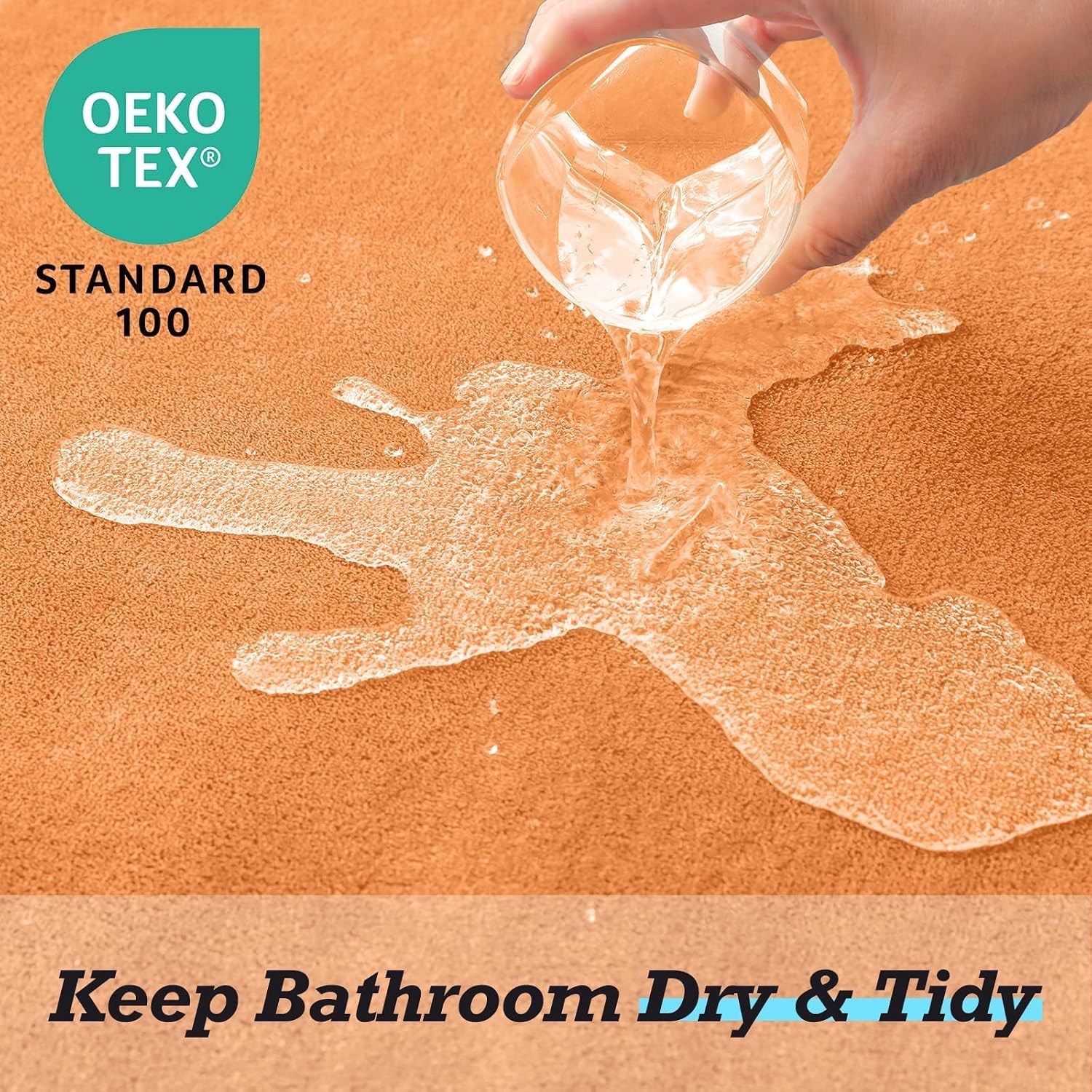 Detalle 1 de HUXMEYSON Bath Mat Set Memory Foam