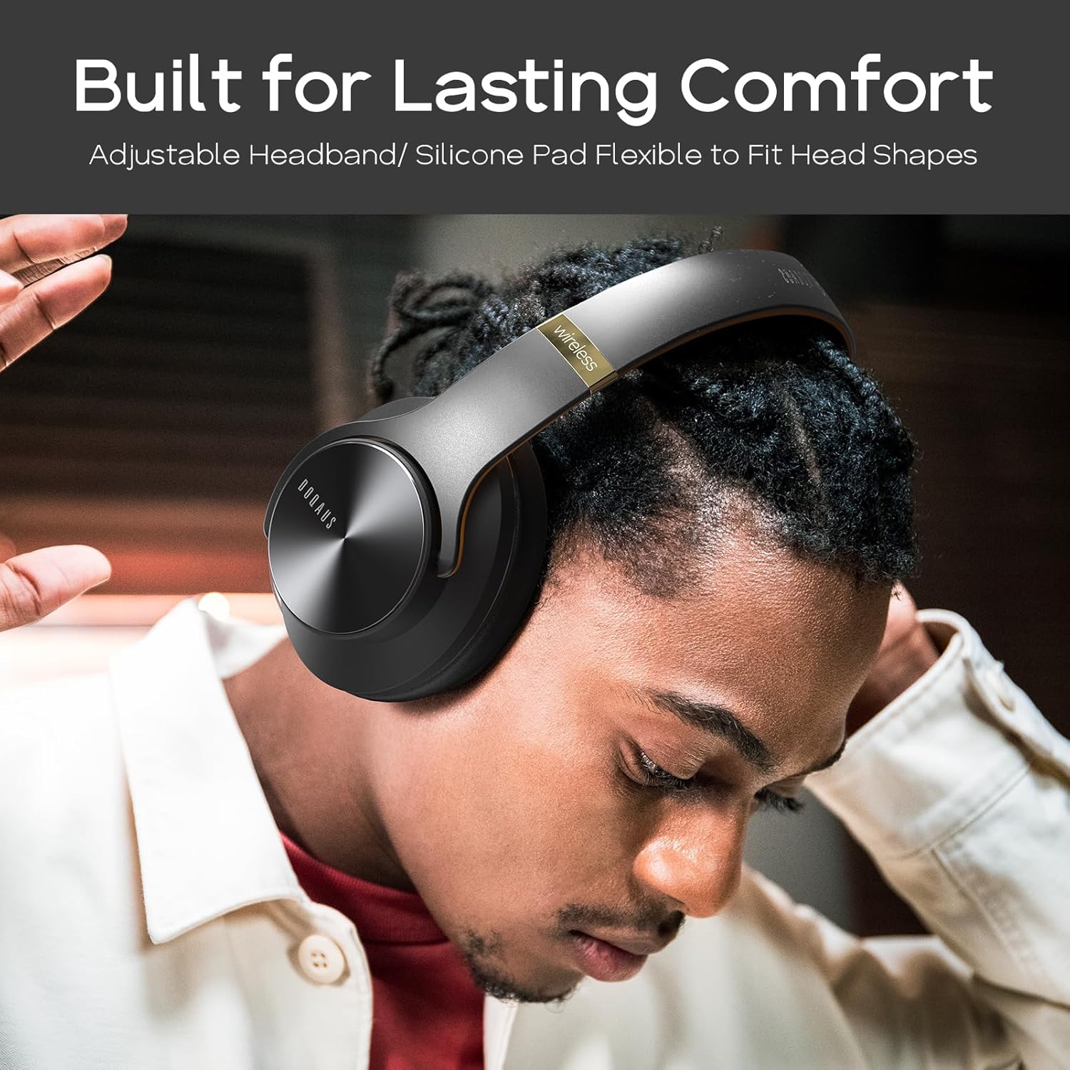 Thumbnail 3 de DOQAUS Wireless Over-Ear Headphones with 3 EQ Modes and 90 Hours Playtime