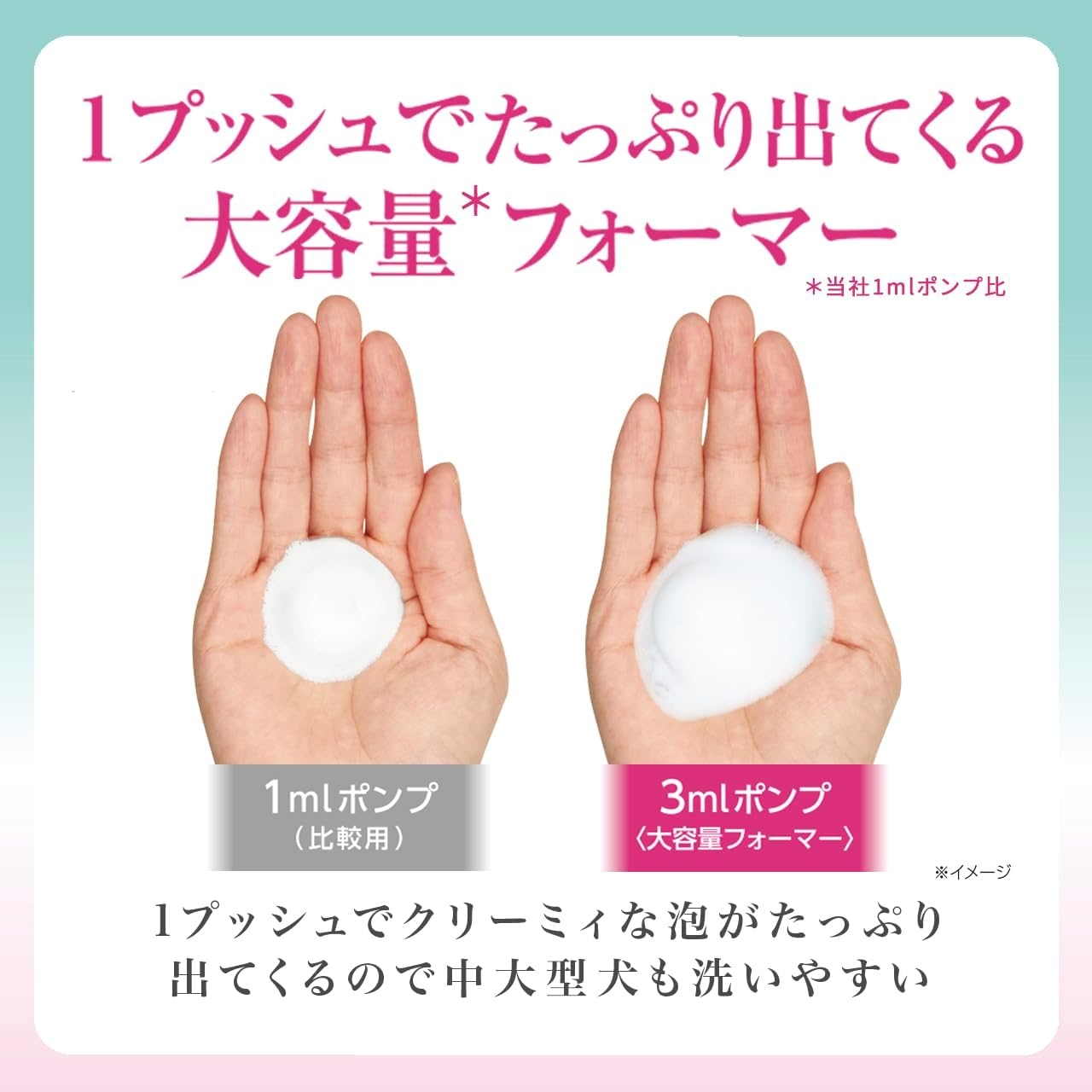 Detalle 2 de ライオン ペットキレイ 香りの泡リンスインシャンプー 犬猫用 500mL フローラルブーケの香り