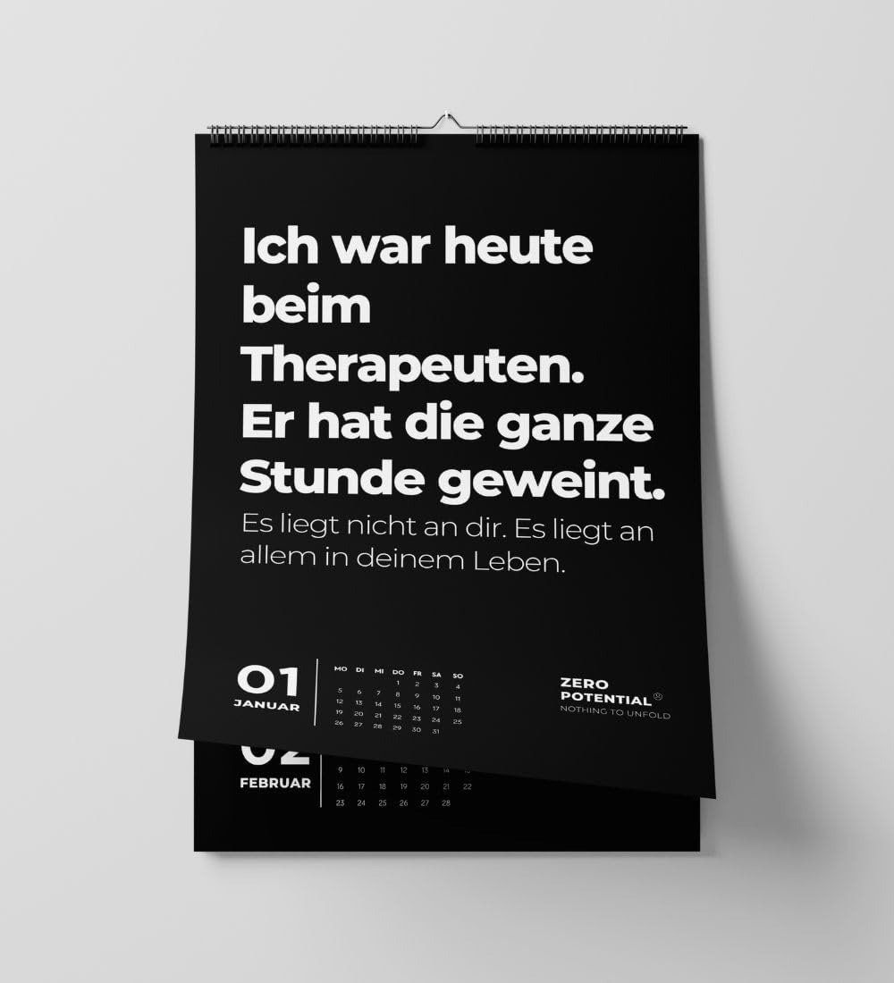 Thumbnail 1 de ZERO POTENTIAL Demotivierender Kalender 2026 als Wandkalender