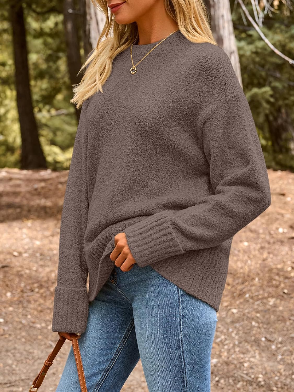 Detalle de LILLUSORY Oversized Fuzzy Chunky Sweater for Women
