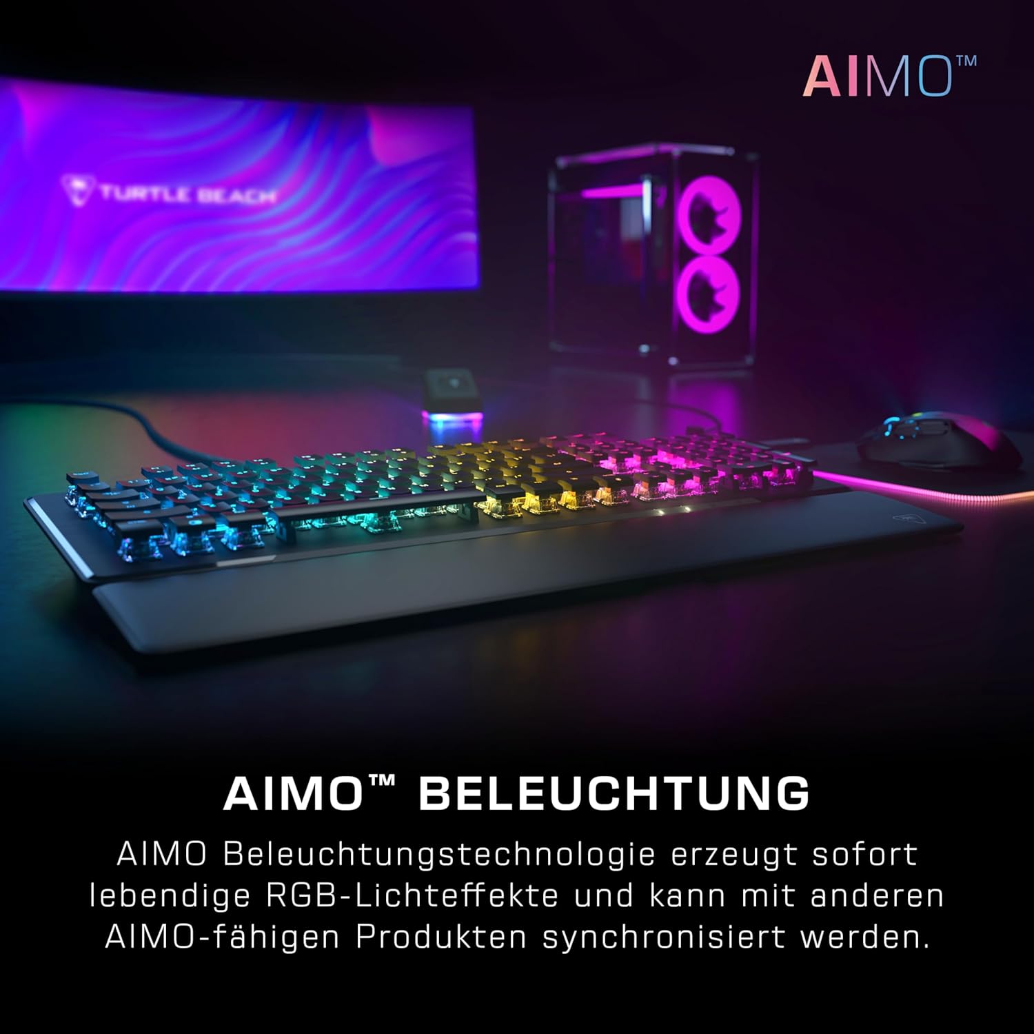 Thumbnail 1 de Turtle Beach Vulcan II mechanische Gaming-Tastatur (Titan II Braun) mit beleuchteten Tasten, DE-Layout