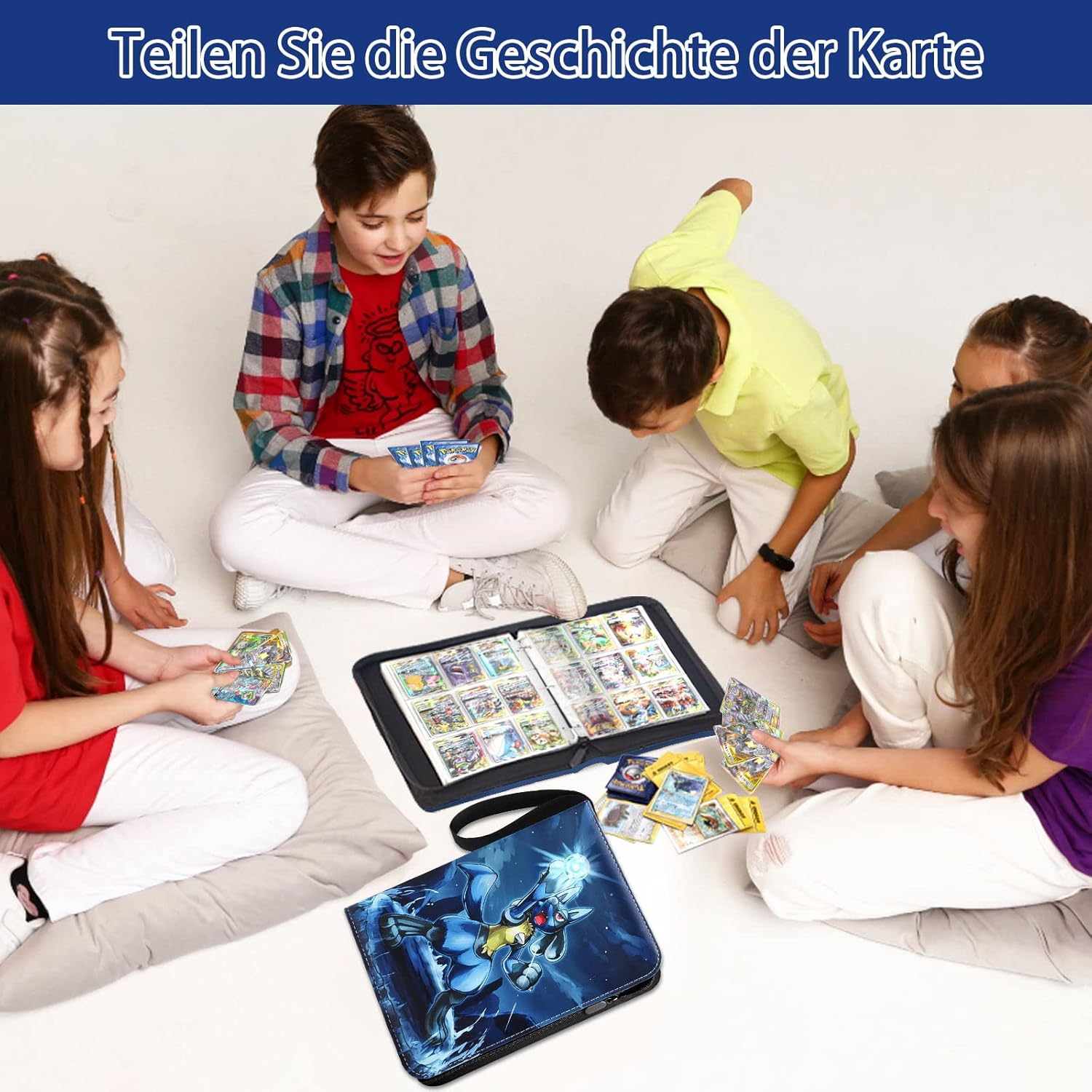 Detalle de Sammelalbum für Pokemon Karten – 50 Seiten, 900 Taschen, wasserdicht & tragbar
