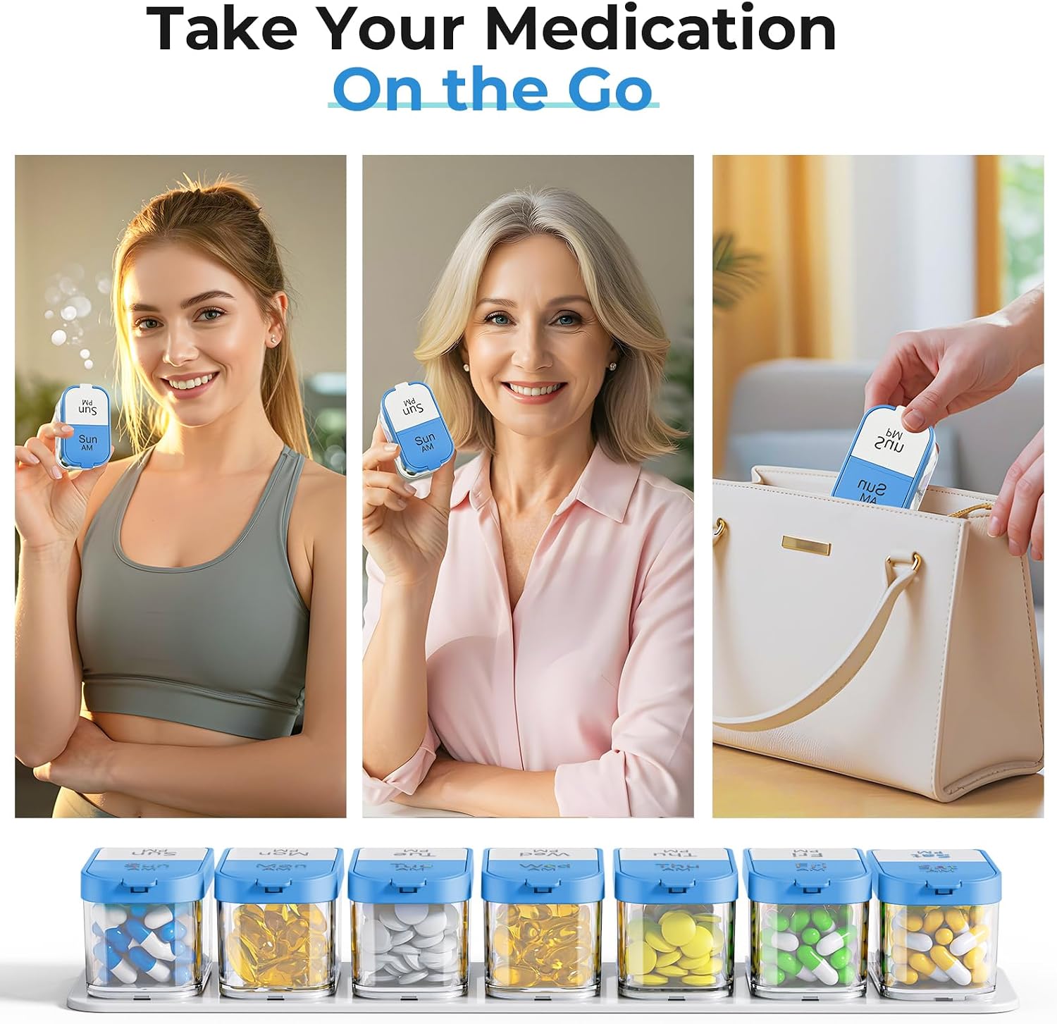 Detalle 2 de Odaro Weekly Pill Organizer, 7-Day
